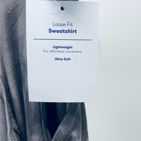 Women’s Joylab Thumb Hole Sweatshirt Tie Dye Iron Tan Gray French Terry ￼Medium - Picture 8 of 11